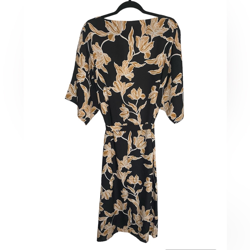 Maison Du Soir Selena Black Floral Kimono/Robe Si… - image 6